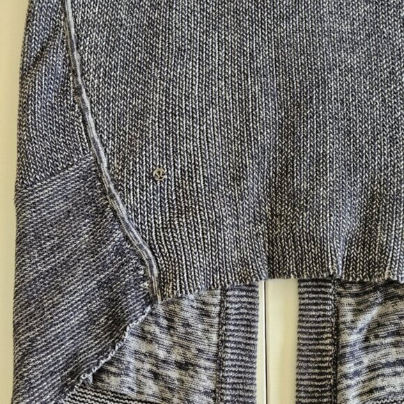 Lululemon Cardigan Women US 6 Marled Navy Knit Ribbed Vestigan Athleisure Cotton - Picture 14 of 16
